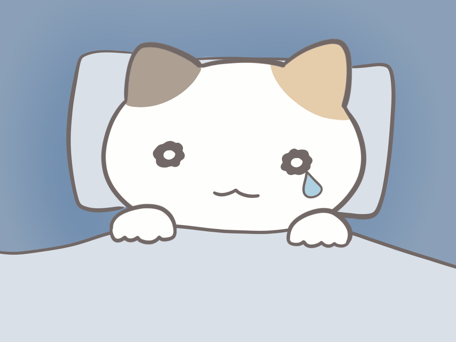 鬱で泣いている猫